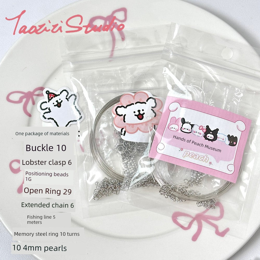 Sweet Cool Black Pink Sexy Liquid Alloy Pendant DIY Handmade Beaded Material Bracelet Necklace Ornament Bead Accessories