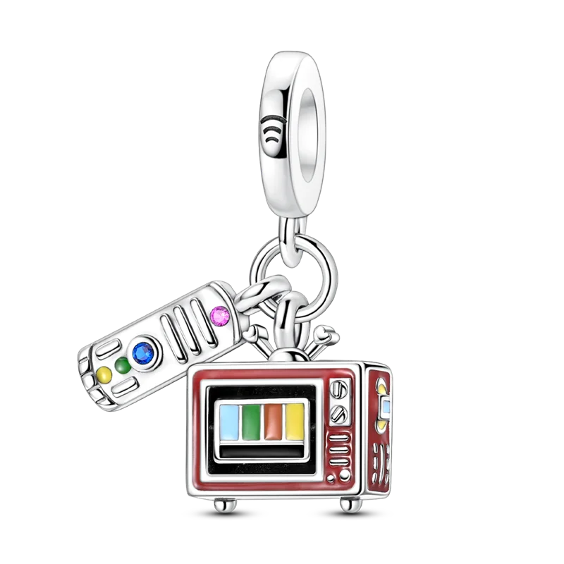 Original Charms Bead 925 Sterling Silver Inlaid Zirconium Bowknot Love Heart Balloon Pendants Fit Bracelet DIY Jewelry Marking