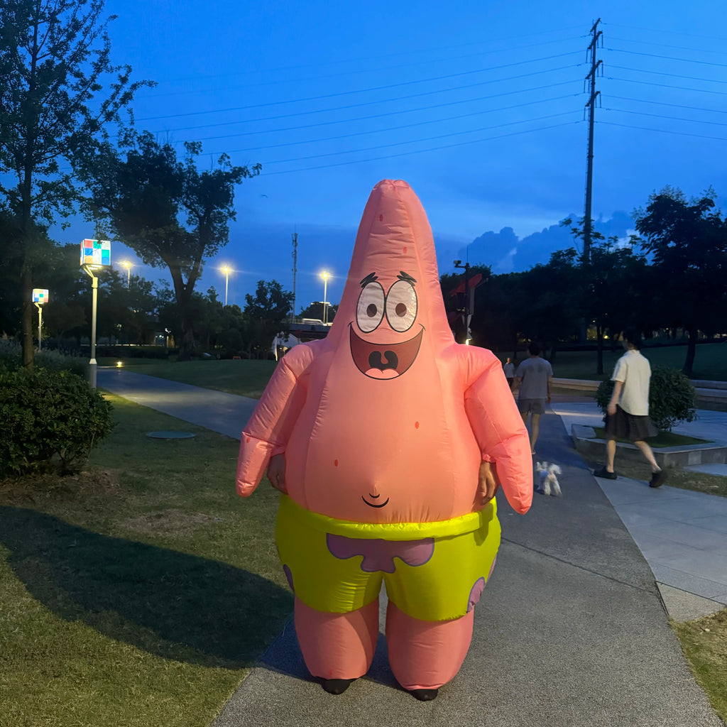 Adult SpongeBob SquarePants Inflatable Patrick Star Cosplay Costumes Halloween Christmas Theme Party Funny Cartoon Cute Costumes