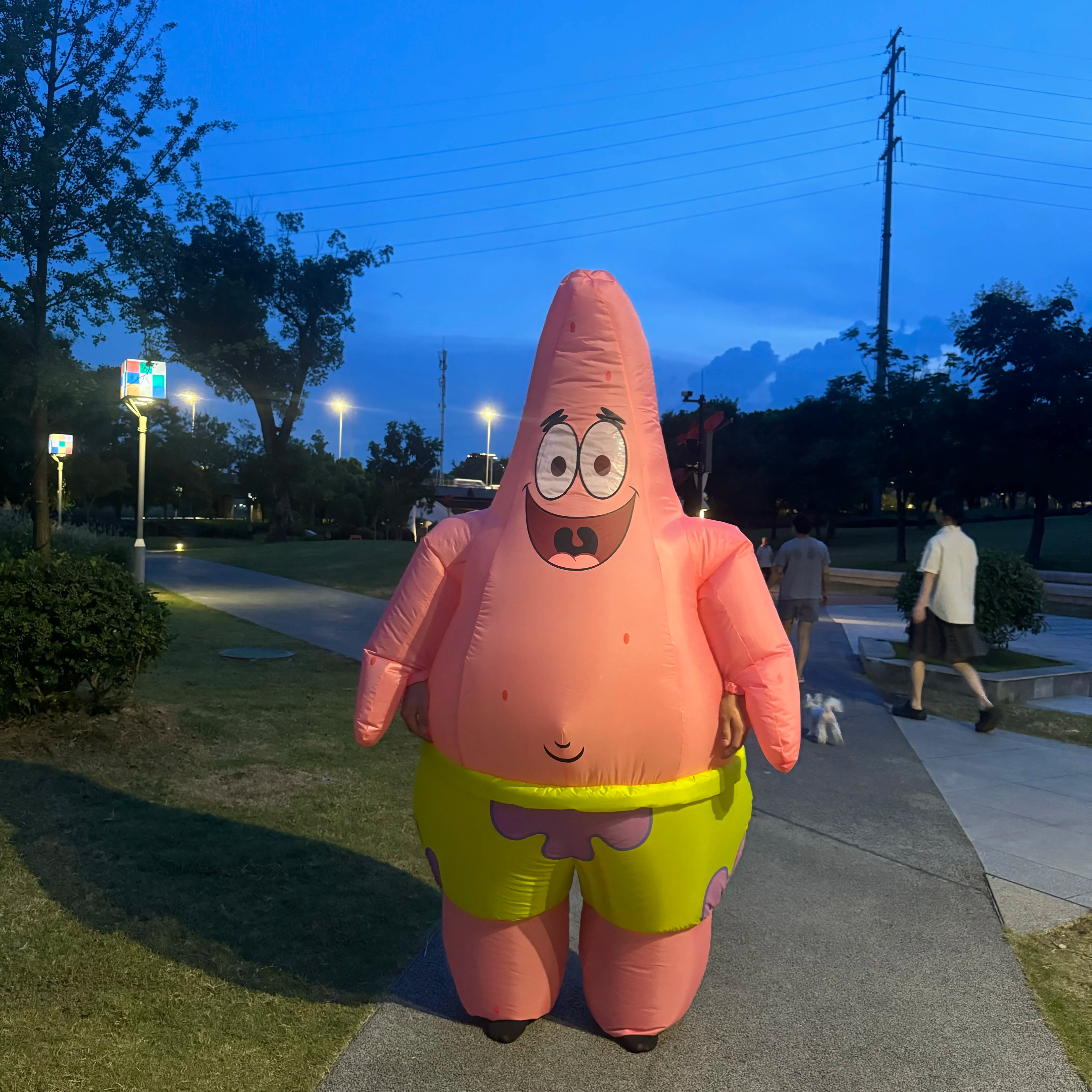 Adult SpongeBob SquarePants Inflatable Patrick Star Cosplay Costumes Halloween Christmas Theme Party Funny Cartoon Cute Costumes