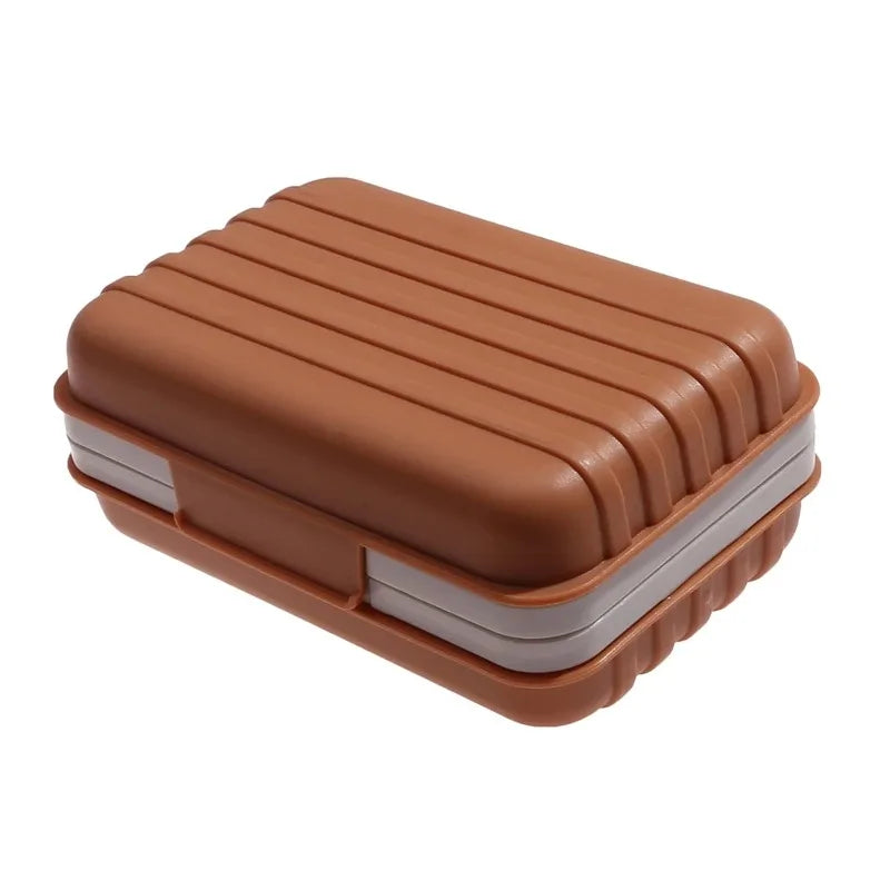 1PC Plastic Soap Dish with Lid Travel Bathroom Soap Holder Compact Soap Box Keeps Dry Hygienic Storage for Bathroom Accessories