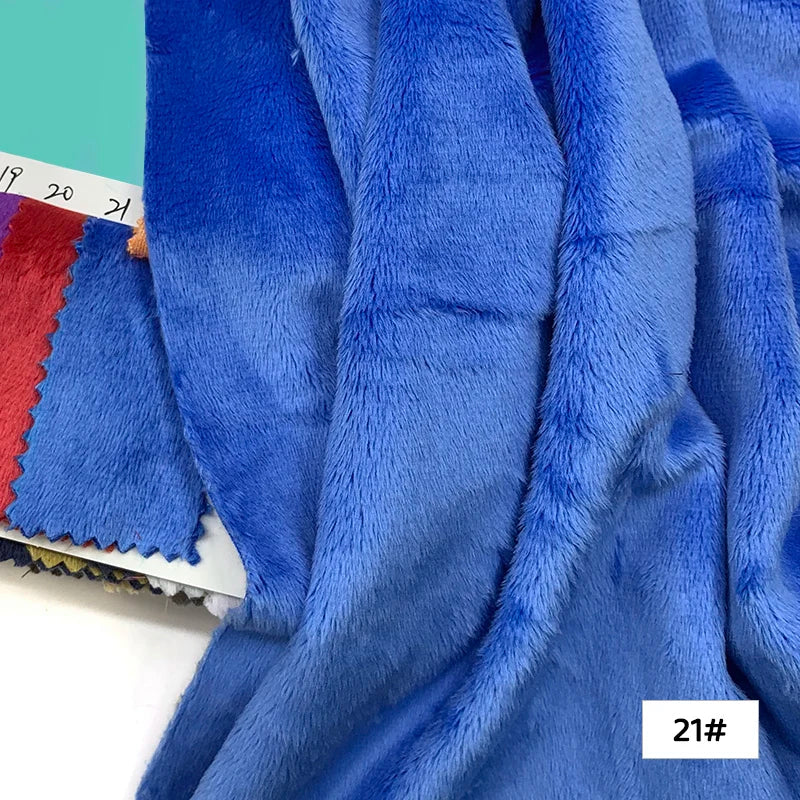 Plush Fabric 5mm Pile Length 100 Polyester 100 Colors Can Be Choose Hair Material For Popular Cotton Dolls DIY Handmade Fabric