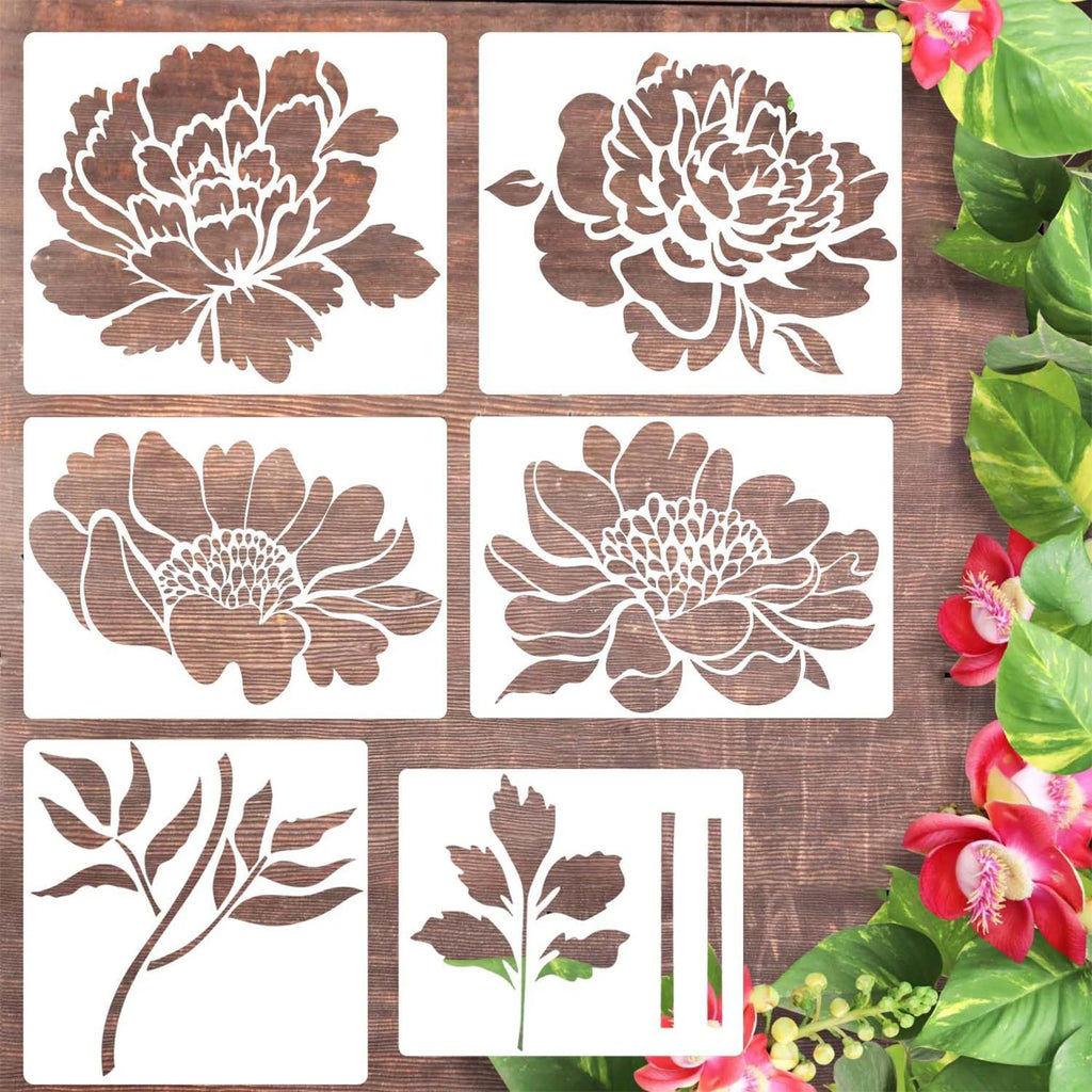 Garden Fence Large Flower Template Diy Handicraft Painting Template Inkjet Painting Template Wooden Wall Canvas Drawing Card