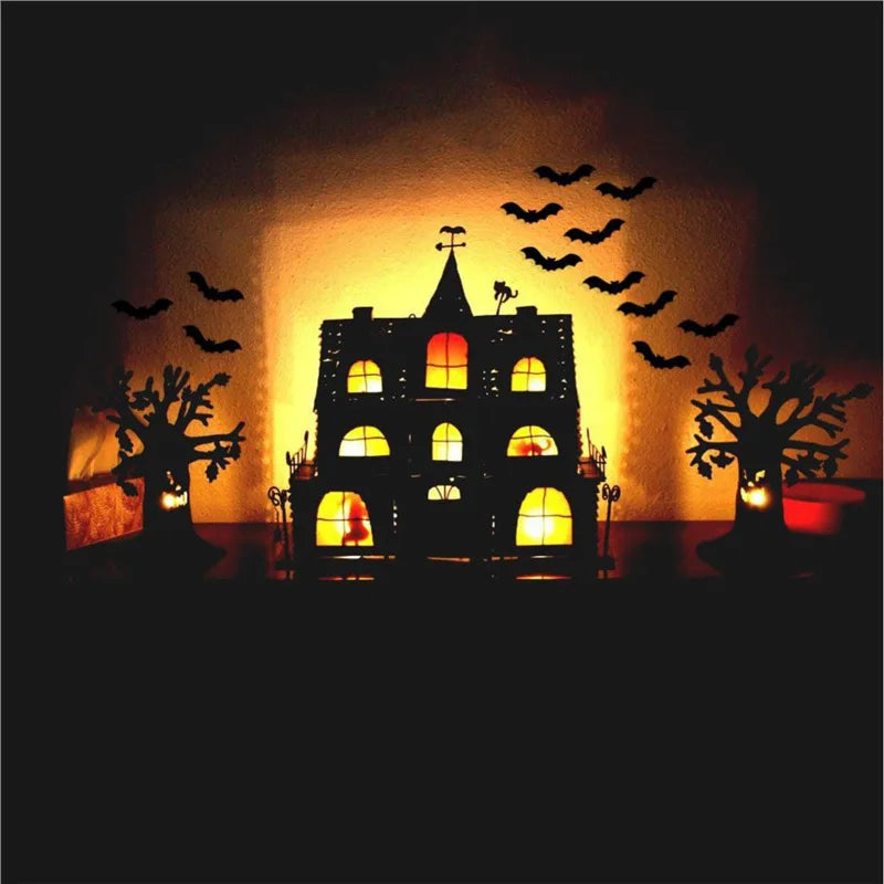 10 Sheets 480pcs Mini Halloween Bat Stickers Black Cute Kawaii Halloween Sticker DIY Cup Stationery Sticker Home Halloween Decor