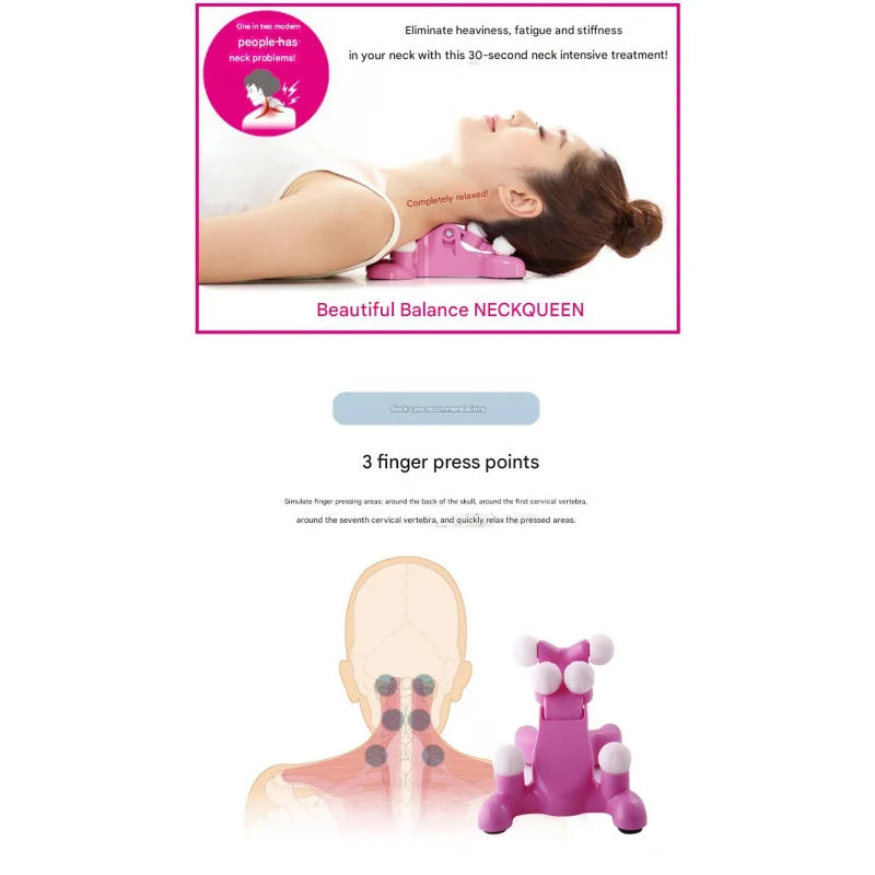 Manual Cervical Spine Brace Soothing Device Neck Massager Simulation Shiatsu Silicone Cervical Spine Correction Care Massager