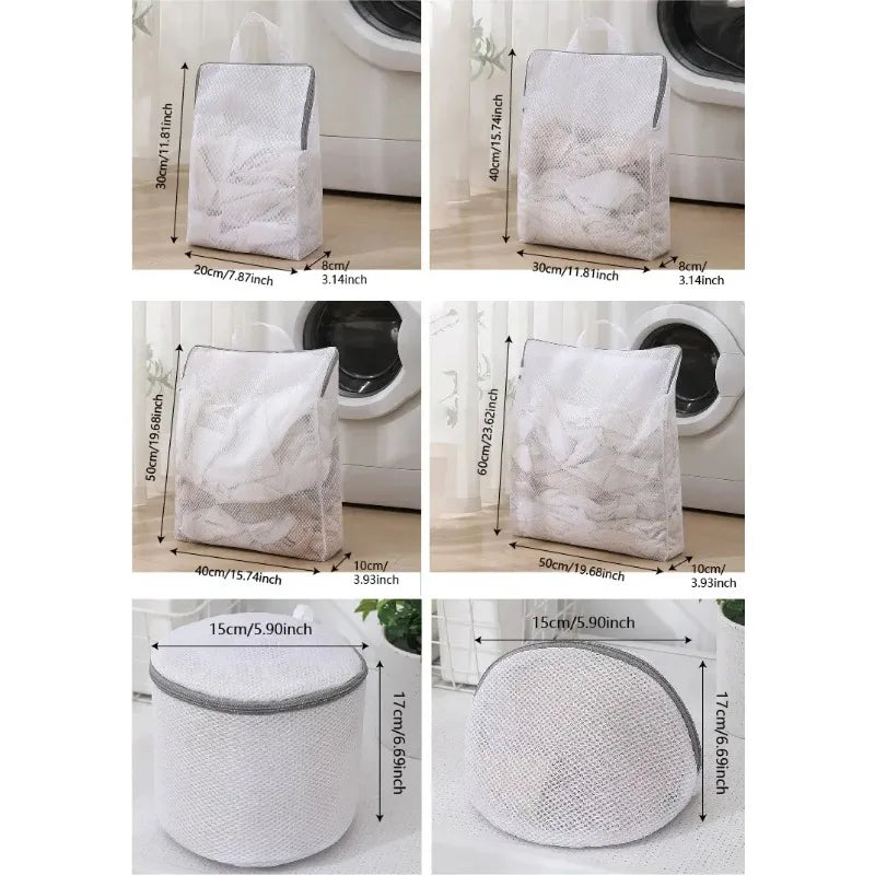 Mesh Washing Machine Laundry Bag Protection Net Foldable Thicken Clothes Socks Wash Pack Household Cleaning Tools Accessories