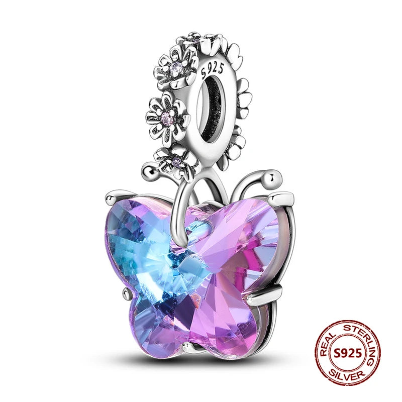 925 Sterling Silver Strawberry Turtle Owl Charm Beads Suitable For Original Bracelet Women DIY Jewelry Making Birthday Gifts