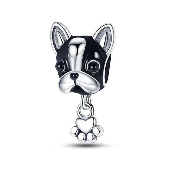New 925 Sterling Silver Pet Series Dog Paw Print Dog House Charm Of Chain Beaded Fit Original Pendant Bracelet Ladies Jewelry