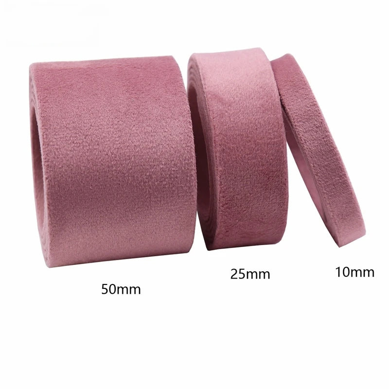 1m Velvet Fabric Ribbon for DIY Hair Bow Pet Rope Accessory Materials Decorative Ribbons for Crafts
