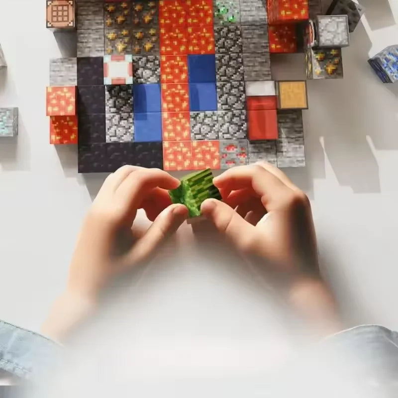 NEW TNT Building Blocks Storage Box, Magnetic Building Blocks Toy Building Block Set Children's DIY Assembly Toy Building Blocks