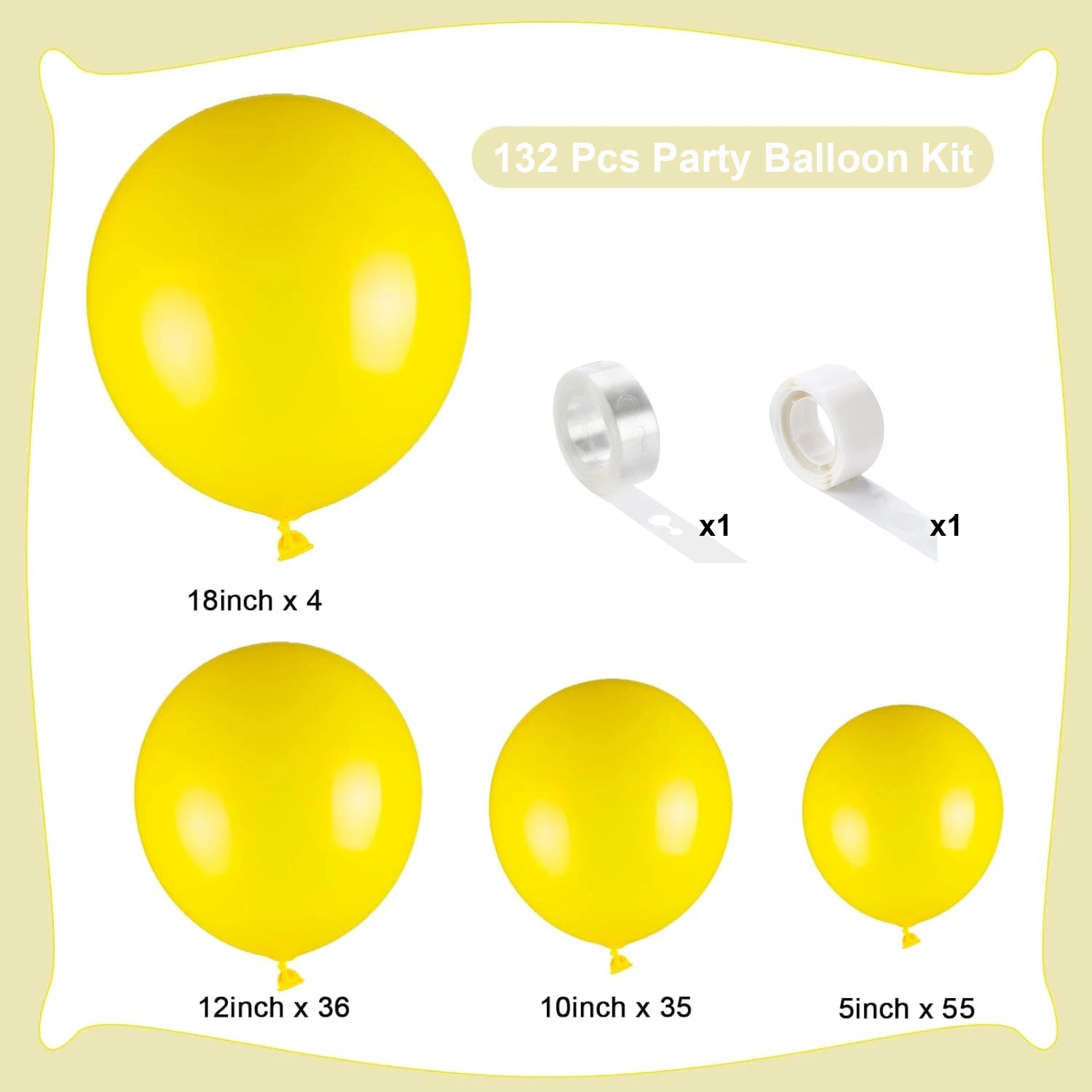 132PCS multi-color latex balloon set suitable for birthday parties, weddings, Valentine's Day party decoration