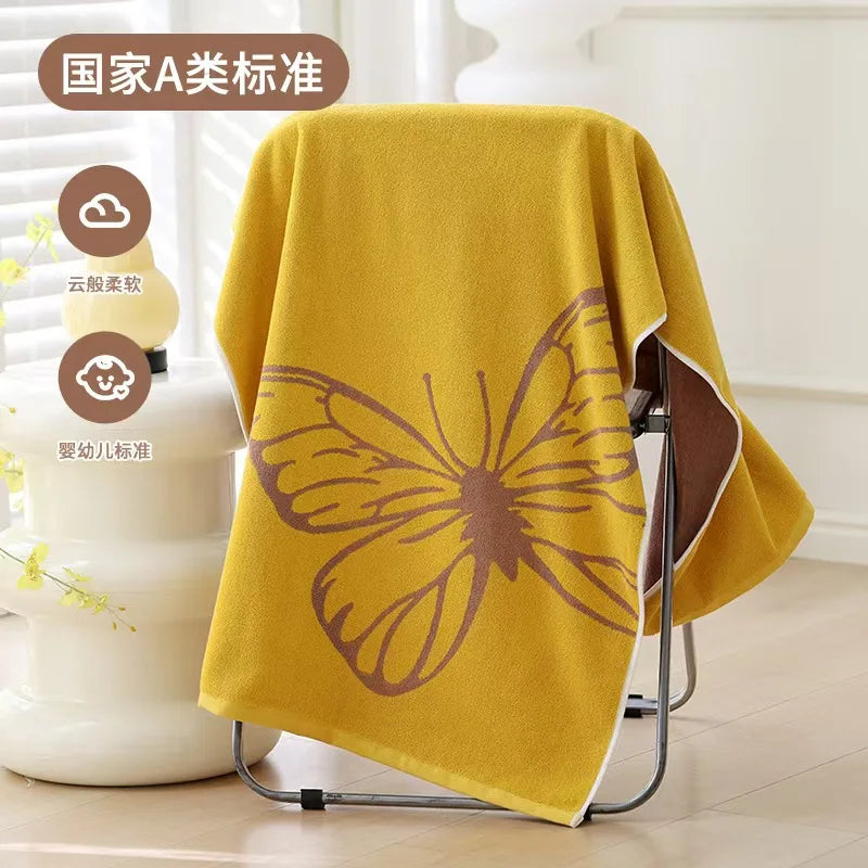 450g thickened pure cotton bath towel for adults, suitable for both men and women, 70*140cm, soft, absorbent, non-pilling, large