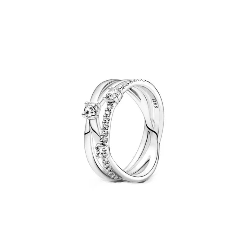 European Ring Rings 925 Sterling Silver Heart Bow Round Size 6789 For Women Men Jewelry Party Fashion Wedding