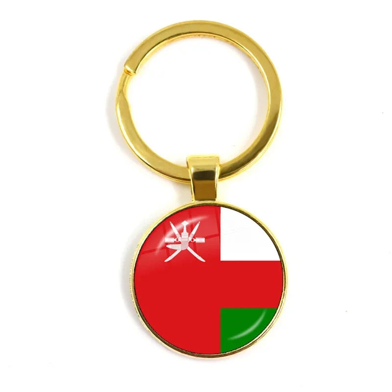 Iraq, Yemen, Nepal, Bangladesh, Maldives, Lebanon Flag Keychain 25mm Glass Keychain As a Gift To Friends  Gift
