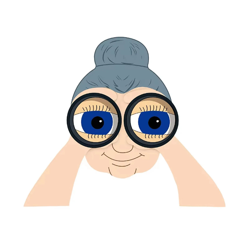 Garden Fence Decoration for Meddlesome Elderly People and Ladies in the Garden Courtyard Garden Decoration Outdoor Fence Poster