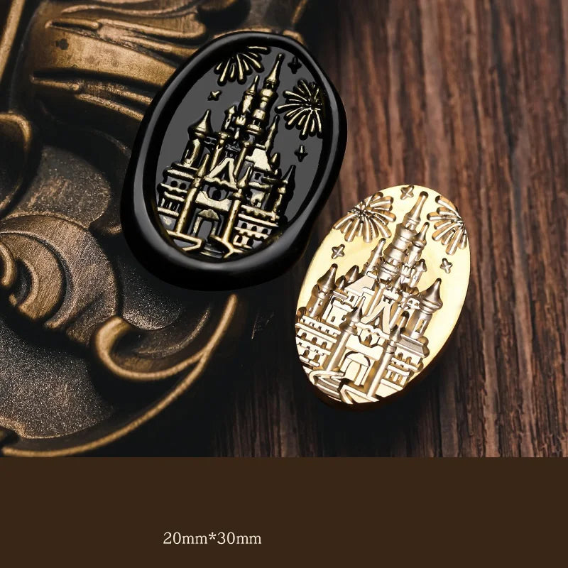 Wax Seal Stamp Vintage Halloween Personalized Wedding Stamp Old Castle Wax Seal Stamp Craft Supplies Stamp and Die Sets HCZ042