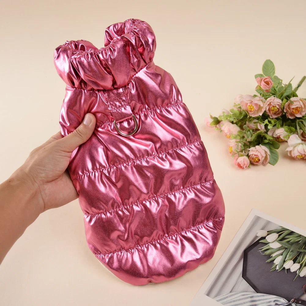 Dog Coat Winter Waterproof Clothes For Small Medium Dogs Cats Warm Fleece Puppy Vest Jacket With D-ring Yorkie Chihuahua Costume