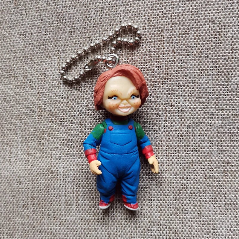 Original Chucky Anime Cartoon Horror Bride Figure Keychain Pendant Limite Collect Movie Film Model Toy Halloween Gift for Adult