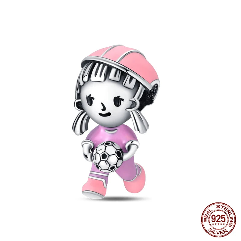 new in Real 925 Sterling Silver Boys and Girls Bicycle Charms Beads Fit Qikaola 925 Original Bracelets Fine DIY Jewelry Making