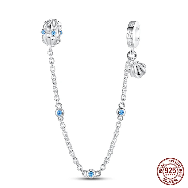 Original Ocean Series Fit 3mm Bracelet 100% Authentic 925 Sterling Silver Turtle Crab Mermaid Charm Beads DIY Jewelry Gift