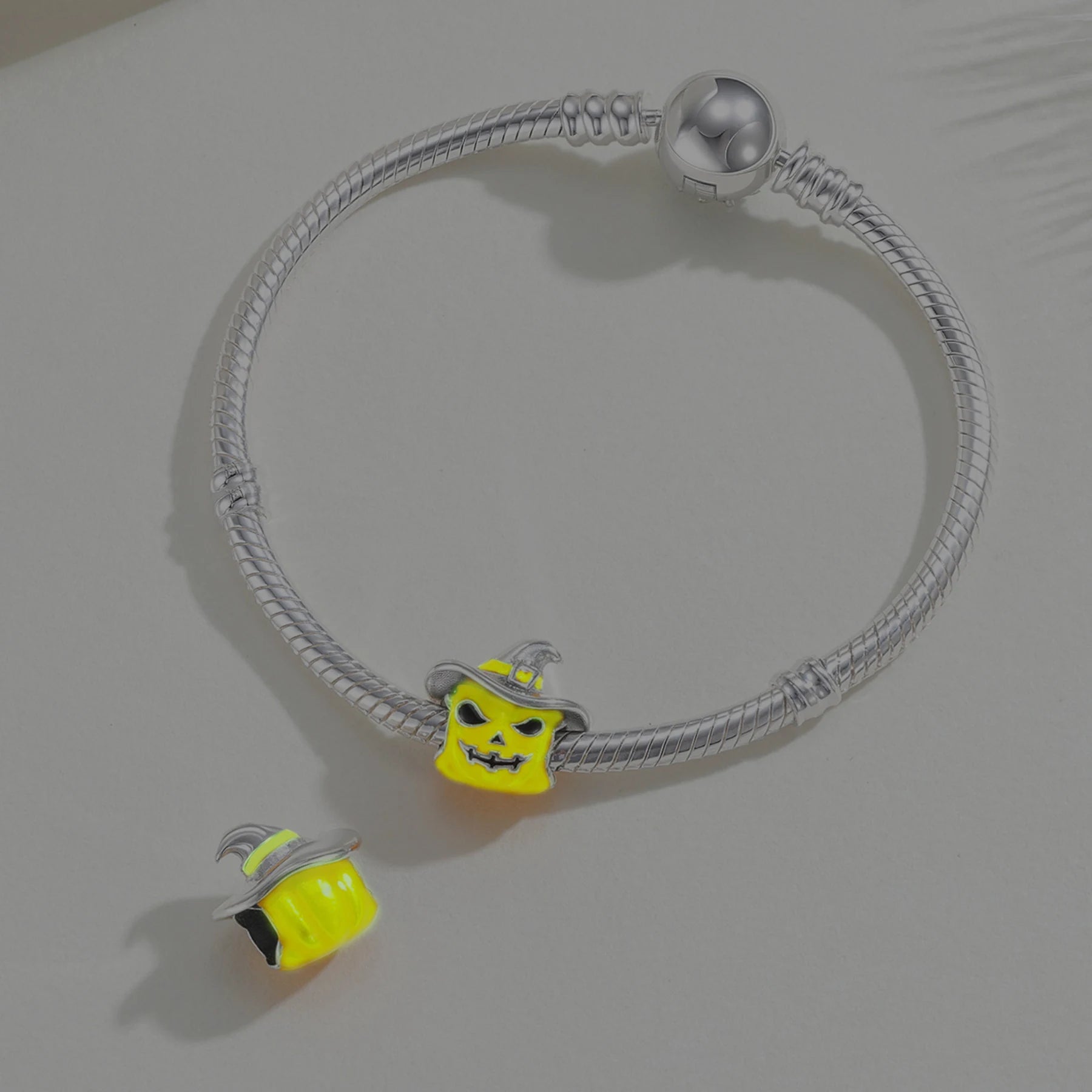 2025 925 Sterling Silver Halloween Charm Spooky Ghost Pumpkin Pendant For Women Men Making DIY Bracelet Party Jewelry Gift