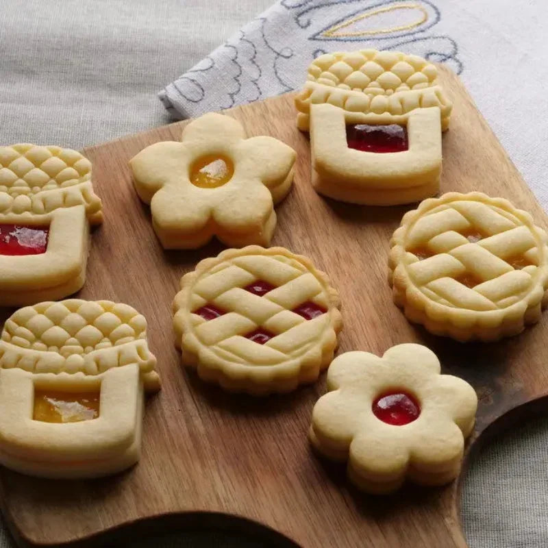 1PC Jam sandwich biscuit cutting machine Soft Candy Decorative Biscuit Mold   Baking cookie mold Baking products