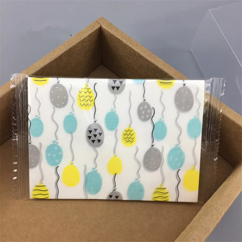 100Pcs DIY Handmade Nougat Candy Packaging Oil Paper Milk  Taffy Wrapper New Year Xmas Party Decor