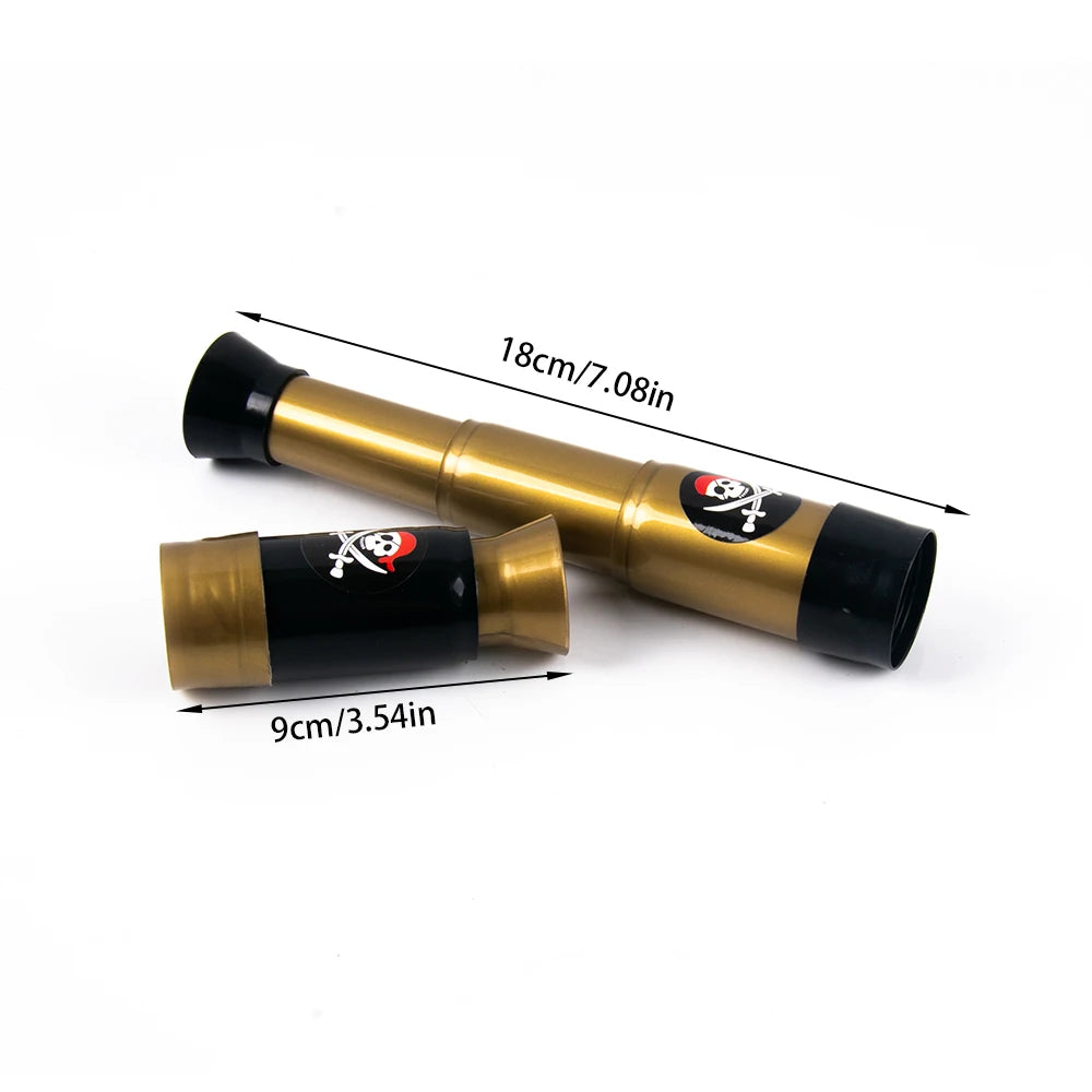 Children Pirate Captain Cosplay Costume Props Pirate Eye Patch Hook Coins Telescope Kids Favors Gift Toy Pirate Party Halloween