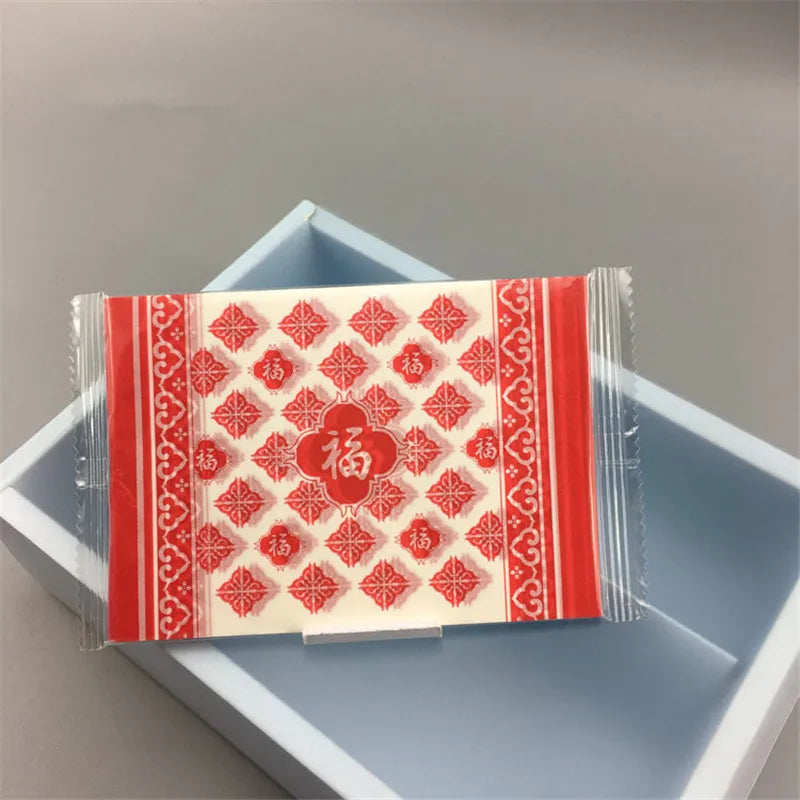 100Pcs DIY Handmade Nougat Candy Packaging Oil Paper Milk  Taffy Wrapper New Year Xmas Party Decor