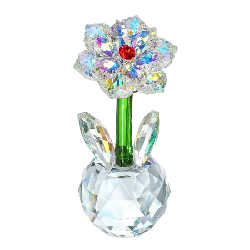 Sparkling Sunflowers Glass Figurine Crystal Dream Flower Centerpieces Decoration
