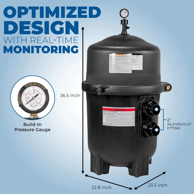 425 SQ/FT Pool Cartridge Filter In-Ground Above Ground Swimming Pool and Spa Filter System (4-Pieces Filter Set) 2