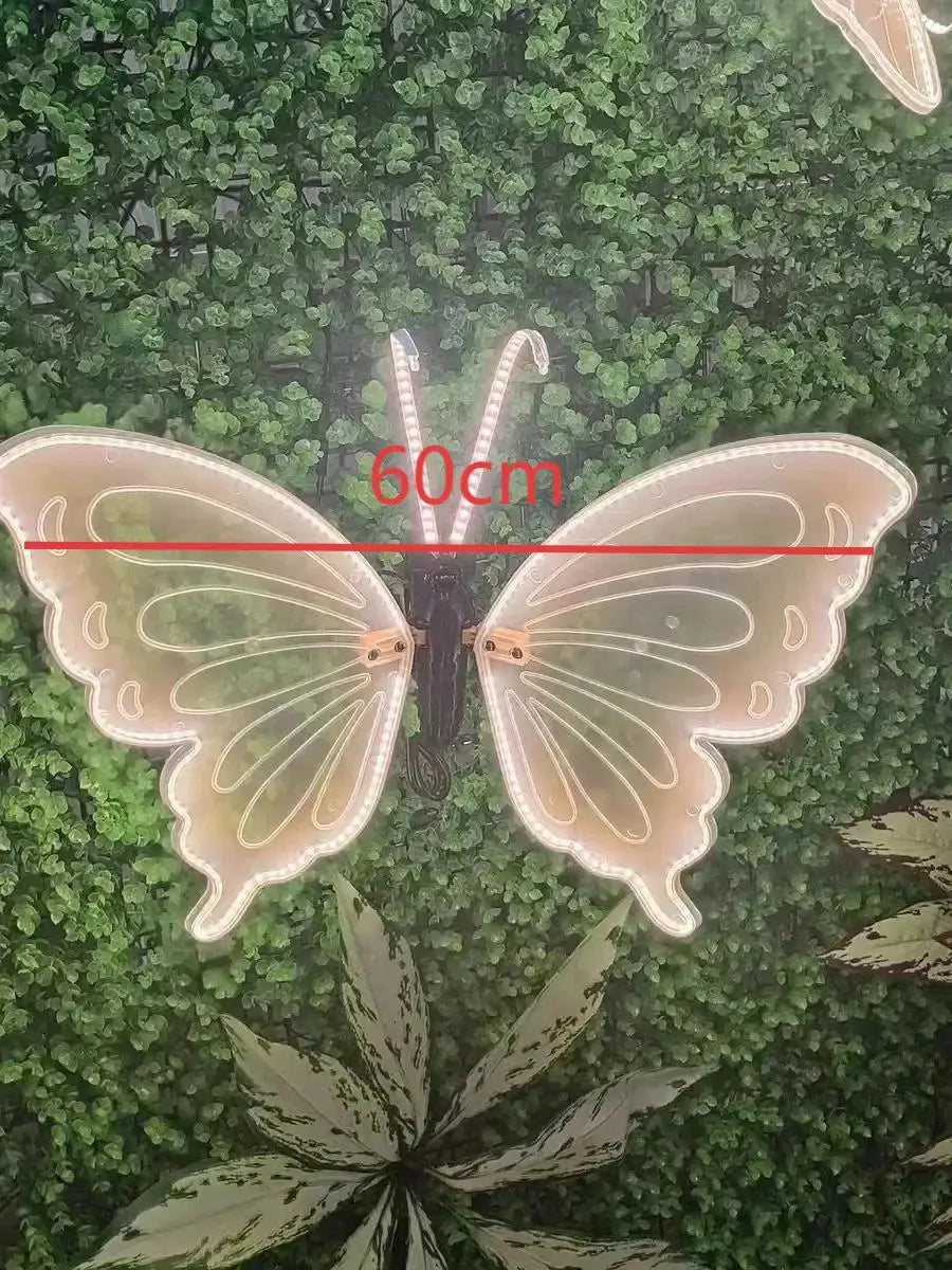 4 Pieces of LED outdoor simulation dynamic butterfly decoration realistic party wedding decorations items