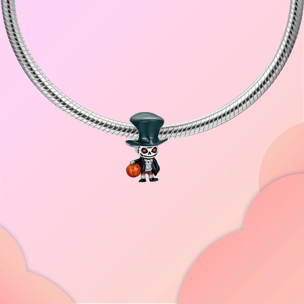 Skull Demon pumpkin Head Ghost Halloween pendant Jewelry Beads for s925 Original Bracelet Plata De Ley 925 boutique charms gift