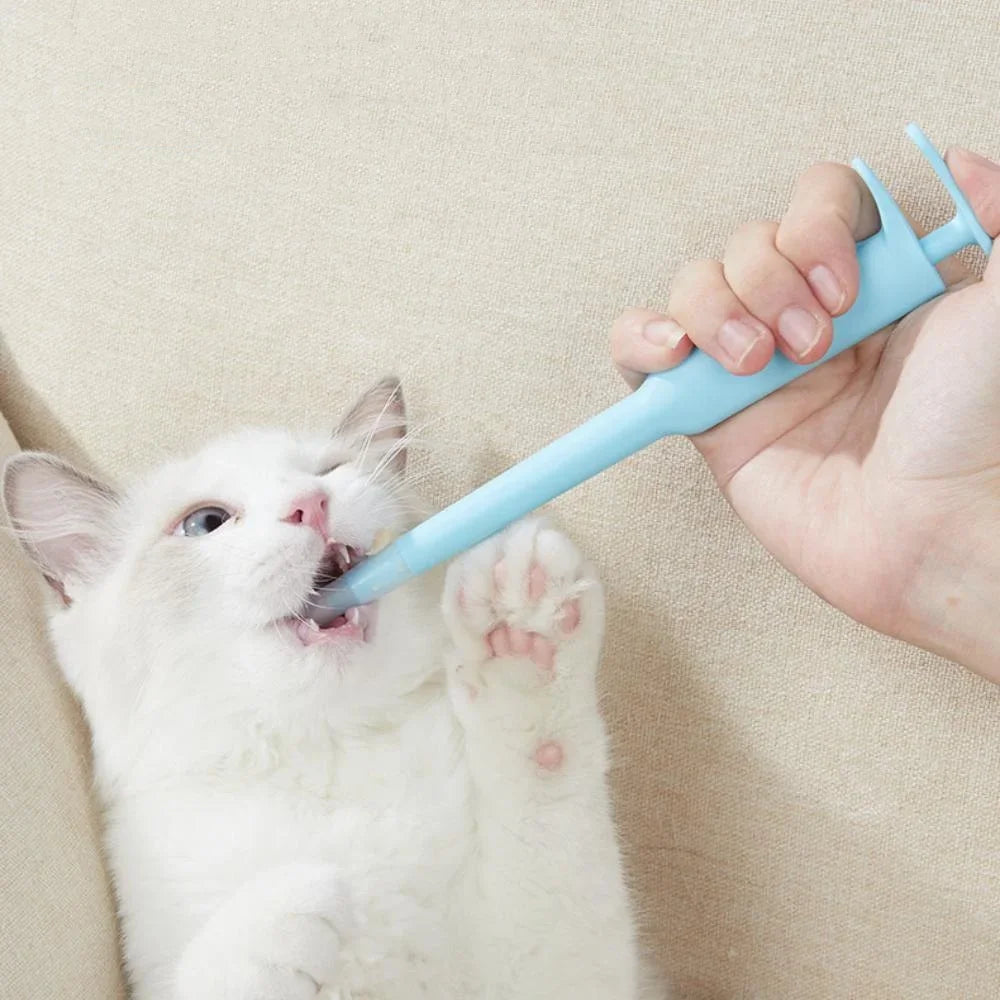 Pet Medication Silicone Feeder for Dogs and Cats Pet Pill Dispenser Syringe with Soft Tip Medicinal Pusher for Small Animals