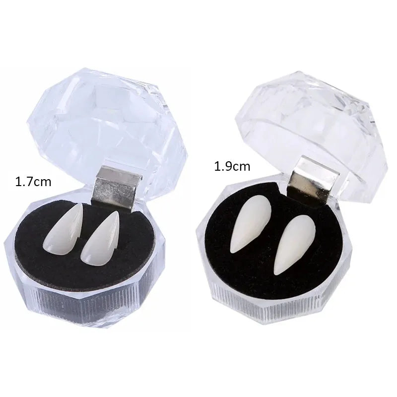 Vampire Teeth Fangs Dentures Props Halloween Costume Props False Teeth Solid Glue Denture Adhesive Halloween Party Decor