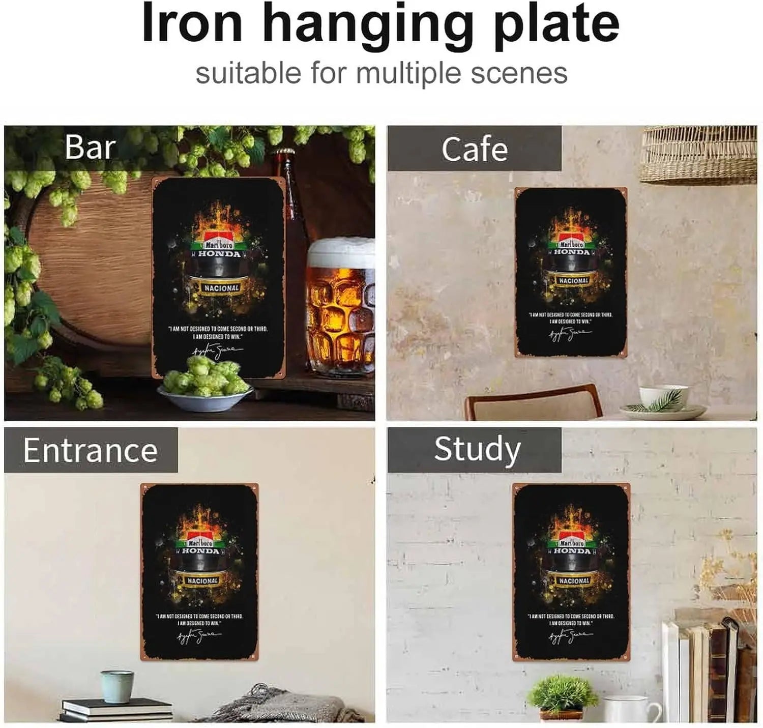 Ayrton Senna Poster Retro Metal tin Sign Halloween Tin Sign,Cave,Bar,Club, Home Wall Art Metal Tin Sign 8x12 inches