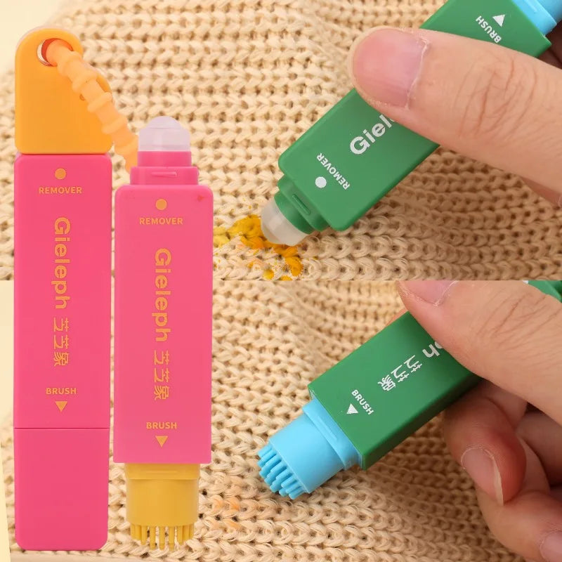 Portable Double Head Stain Remover Pen Instant Stain Treater Stick White Clothes Washing Free Grease Pen Emergency Cleaning Tool