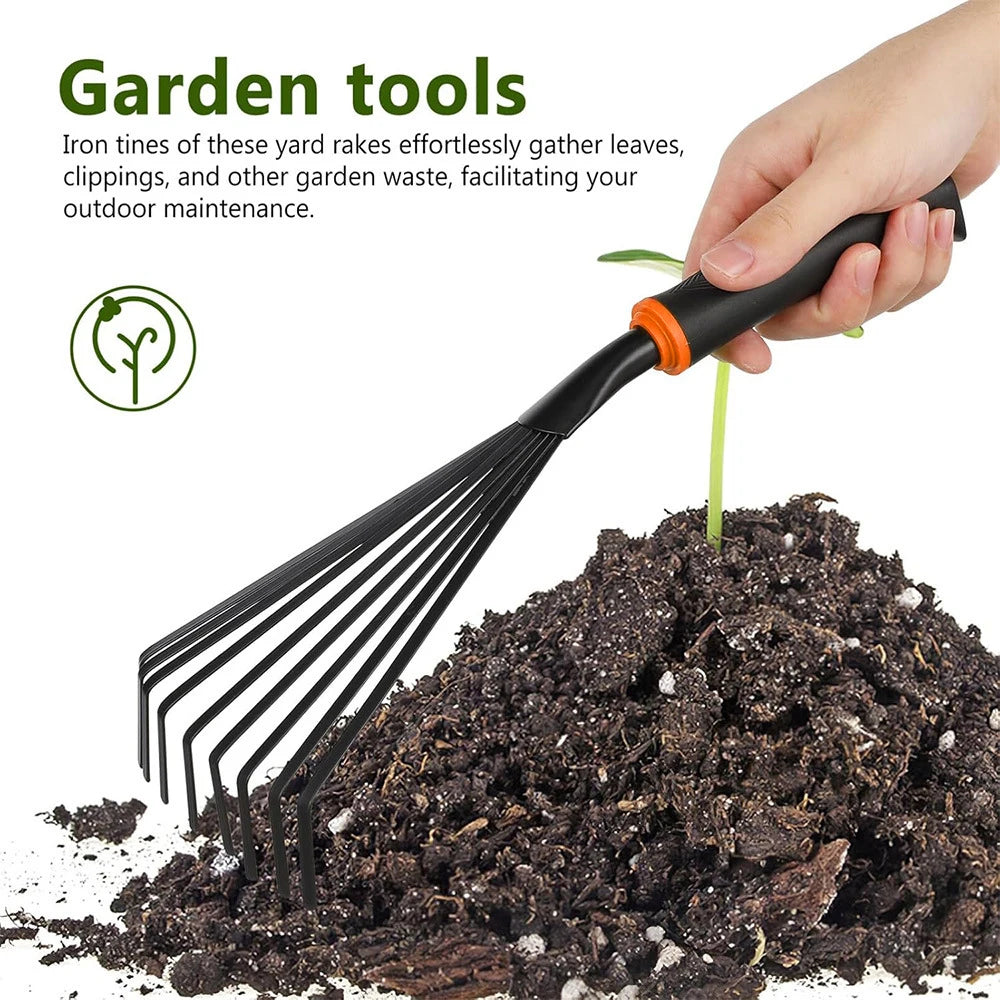Garden Hand Tool Set - Stainless Steel Trowel Transplanter Cultivator for Planting, Weeding,  Flowers Gardening with Ergonomic