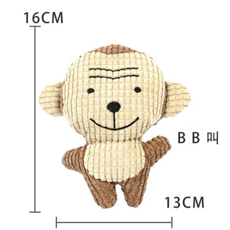 Plush Dog Toy for Small Medium Pets Funny Interactive Squeaky Toys Cow/Pig Shape Stuffed Dog Chew Toy Supplies