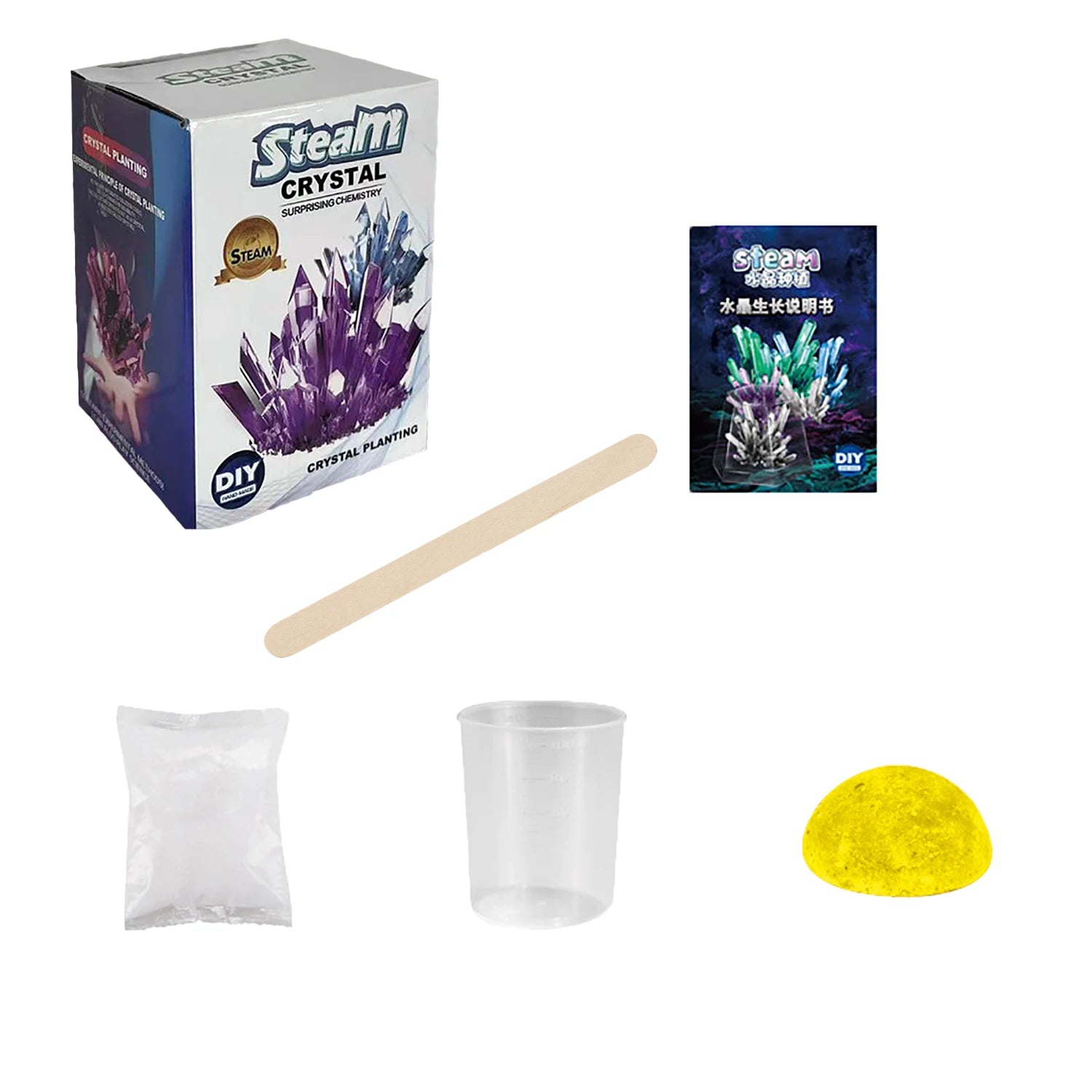 Crystal planting DIY scientific experiment set, fun parent-child communication, chemical experiment, crystallization principle