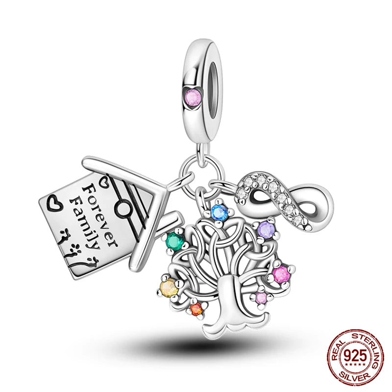 Luminous Bulb Charms Fit Qikaola Original Bracelet 925 Sterling Silver Colorful Balloon House Tram Charms Beads DIY Jewelry Gift