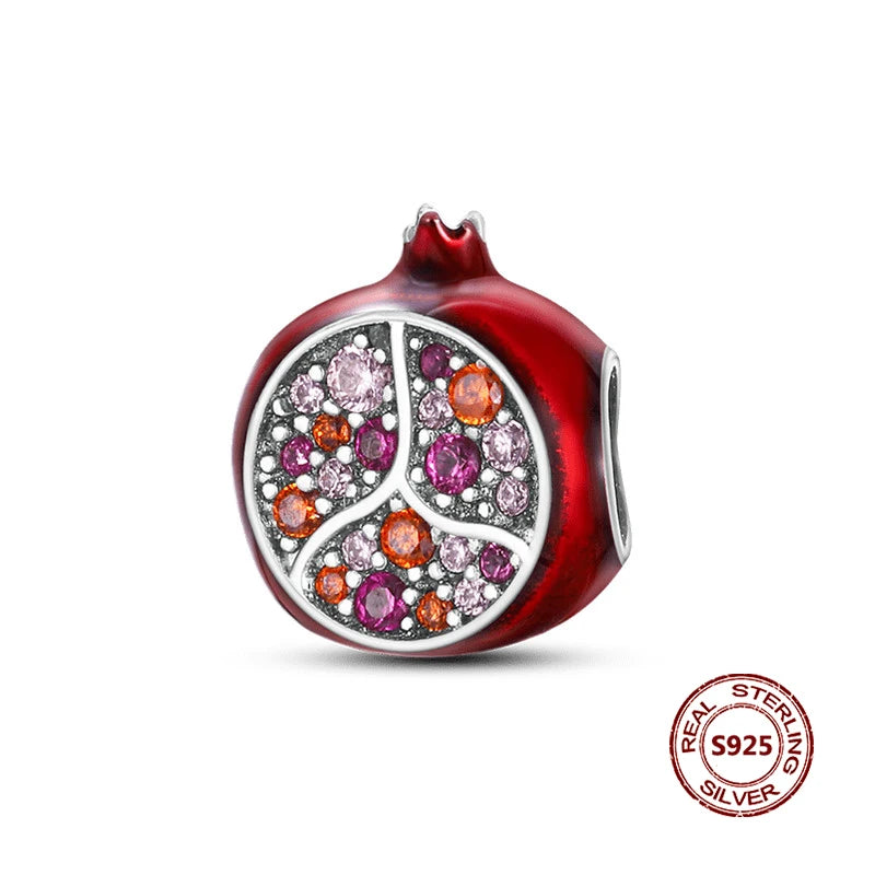 925 Sterling Silver Strawberry Turtle Owl Charm Beads Suitable For Original Bracelet Women DIY Jewelry Making Birthday Gifts