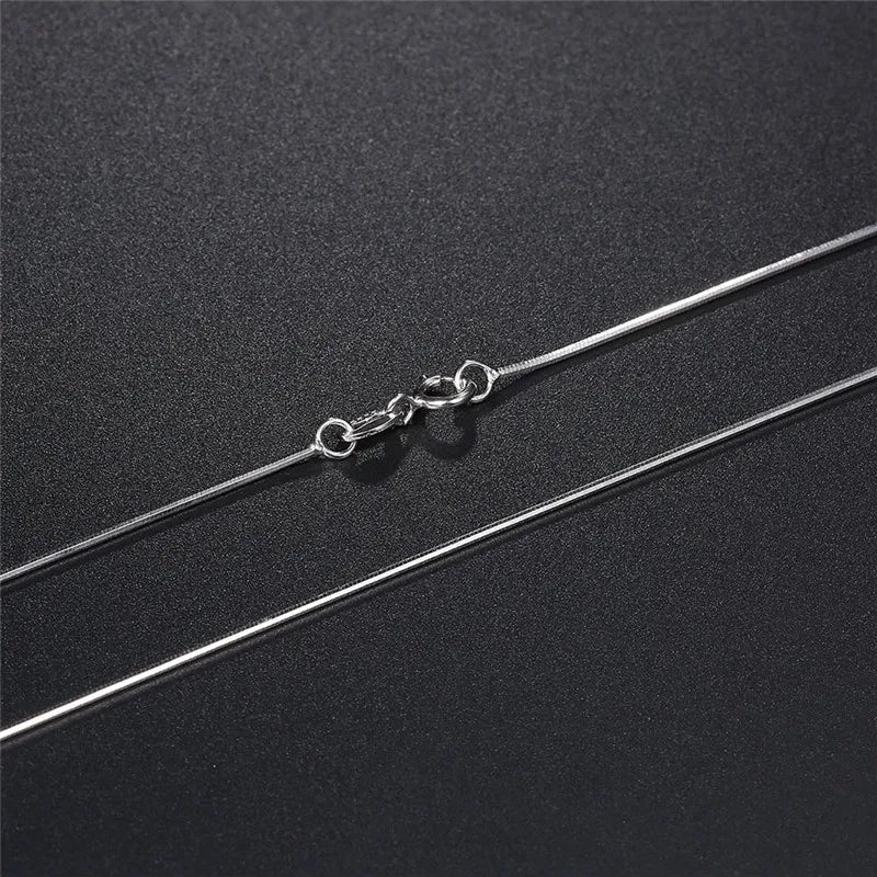 925 Sterling Silver Chain Fashion Sliver Necklace High Quality Snake Chain For Men And Women