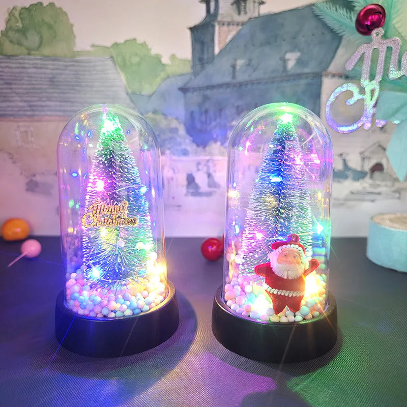 2025 New Christmas Decoration Glow LED Christmas Tree Snowman Ornaments Home Room Decor Xmas Navidad New Year Accessories Gift