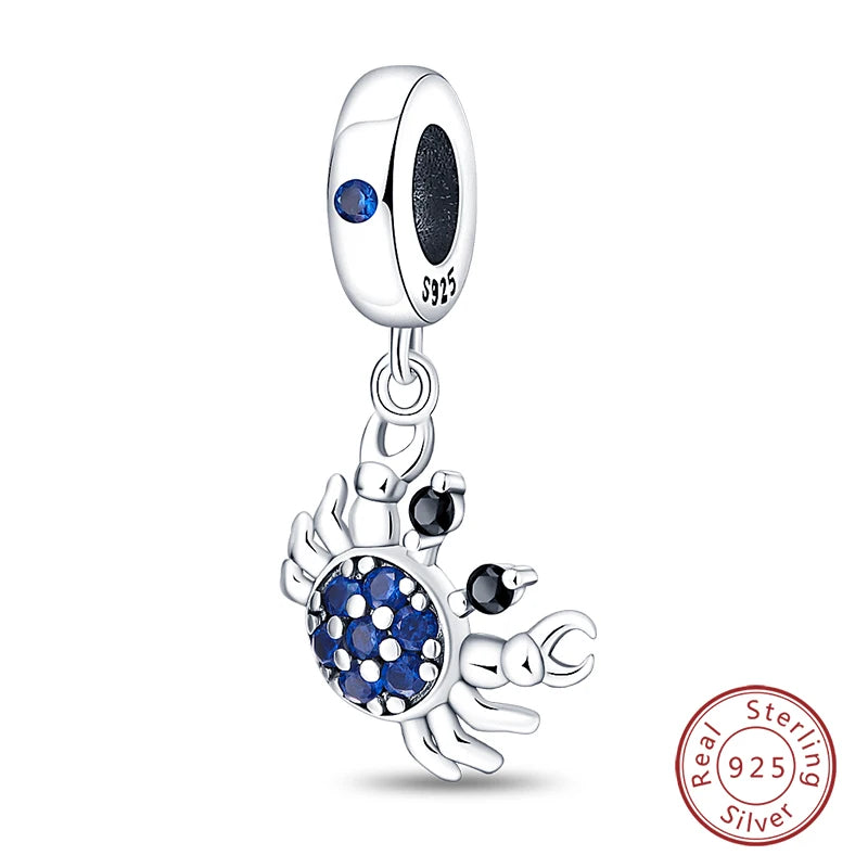 100% Real 925 Sterling Silver Classic Devil's Eye Charms Beads For Women Fit Original Qikaola Bracelets Fine DIY Jewelry Making