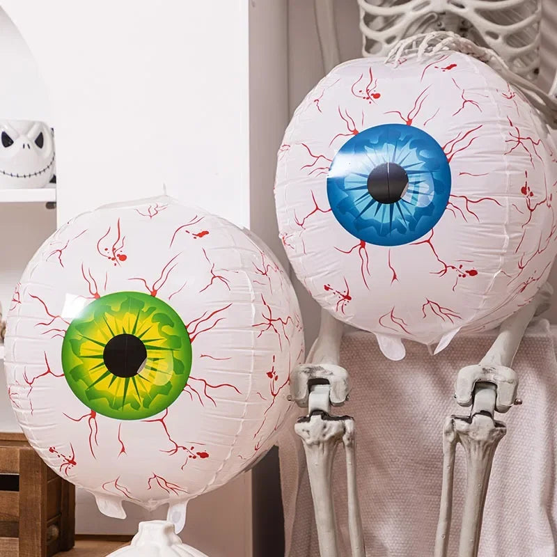 4D Halloween Eyeball Balloons Scary Bloodshot Eyeballs Foil Inflatable Balloon for Home Garden Halloween Party Decoration Props