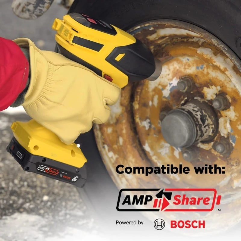 2462735 FURNO 550 18V Variable Temp Cordless Heat Gun for Crafts, Wire Shrinking, Defrosting Pipes, with 2 Nozz