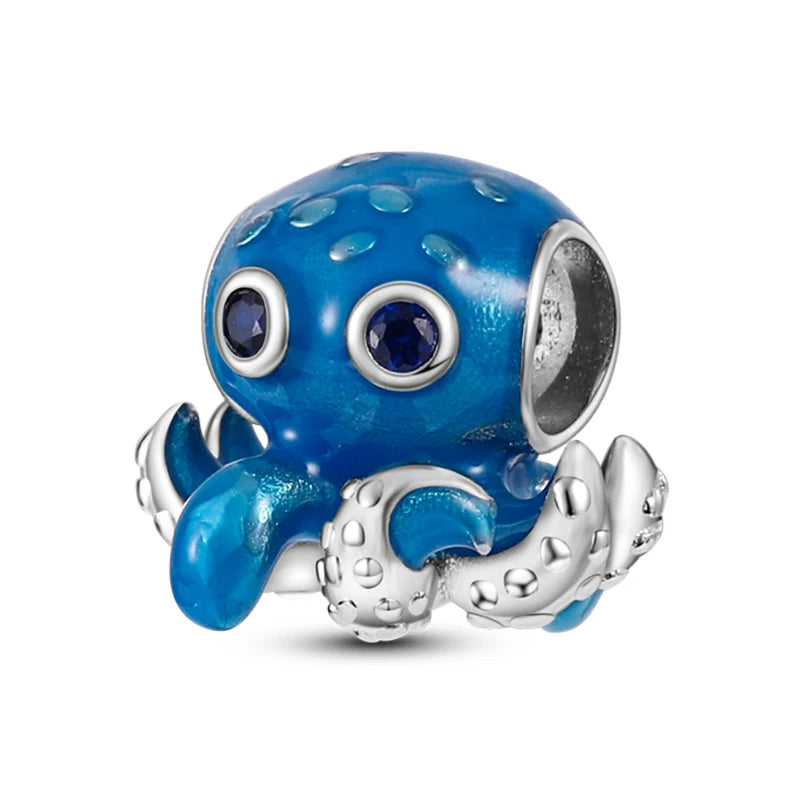 Ocean Trendy 925 Silver Dolphin Crab Boat Beach Charms Beads Fit 3mm Original Bracelets DIY Thoughtful Fine Jewelry Making Gifts