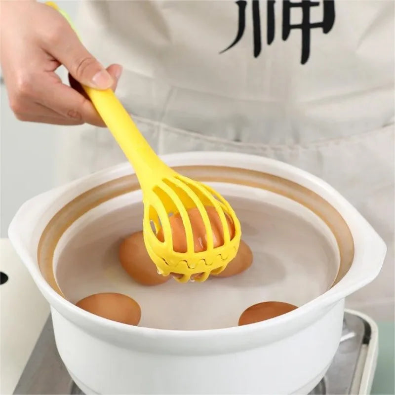 1PC Kitchen Hand Whisk Egg Whisk Poached Egg Tongs Food Tongs Baking Whisk Cream Beater Kitchen Multifunctional Tool  Cooking