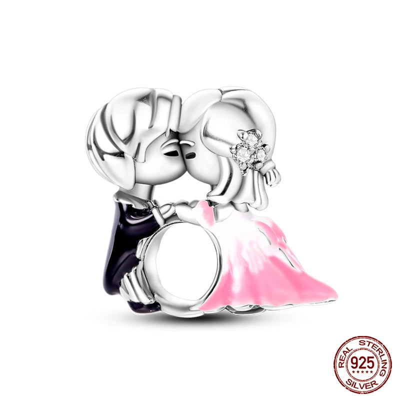 new in Real 925 Sterling Silver Boys and Girls Bicycle Charms Beads Fit Qikaola 925 Original Bracelets Fine DIY Jewelry Making